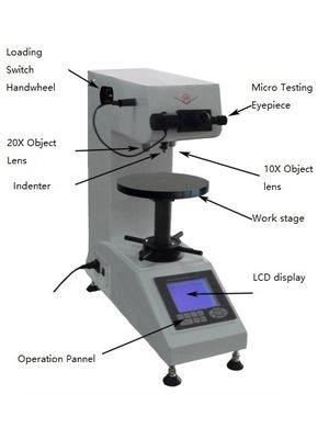 Digital Micro Vickers Hardness Tester with Optical System and Large Internal Memory