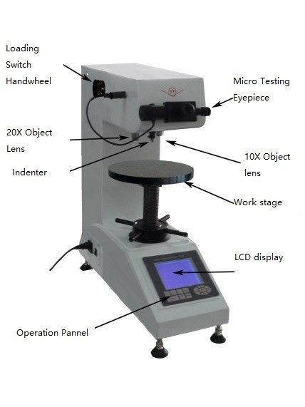 Digital Micro Vickers Hardness Tester with Optical System and Large Internal Memory